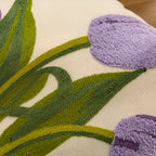 Embroidered Tulip Cotton Cushion Cover – image 5