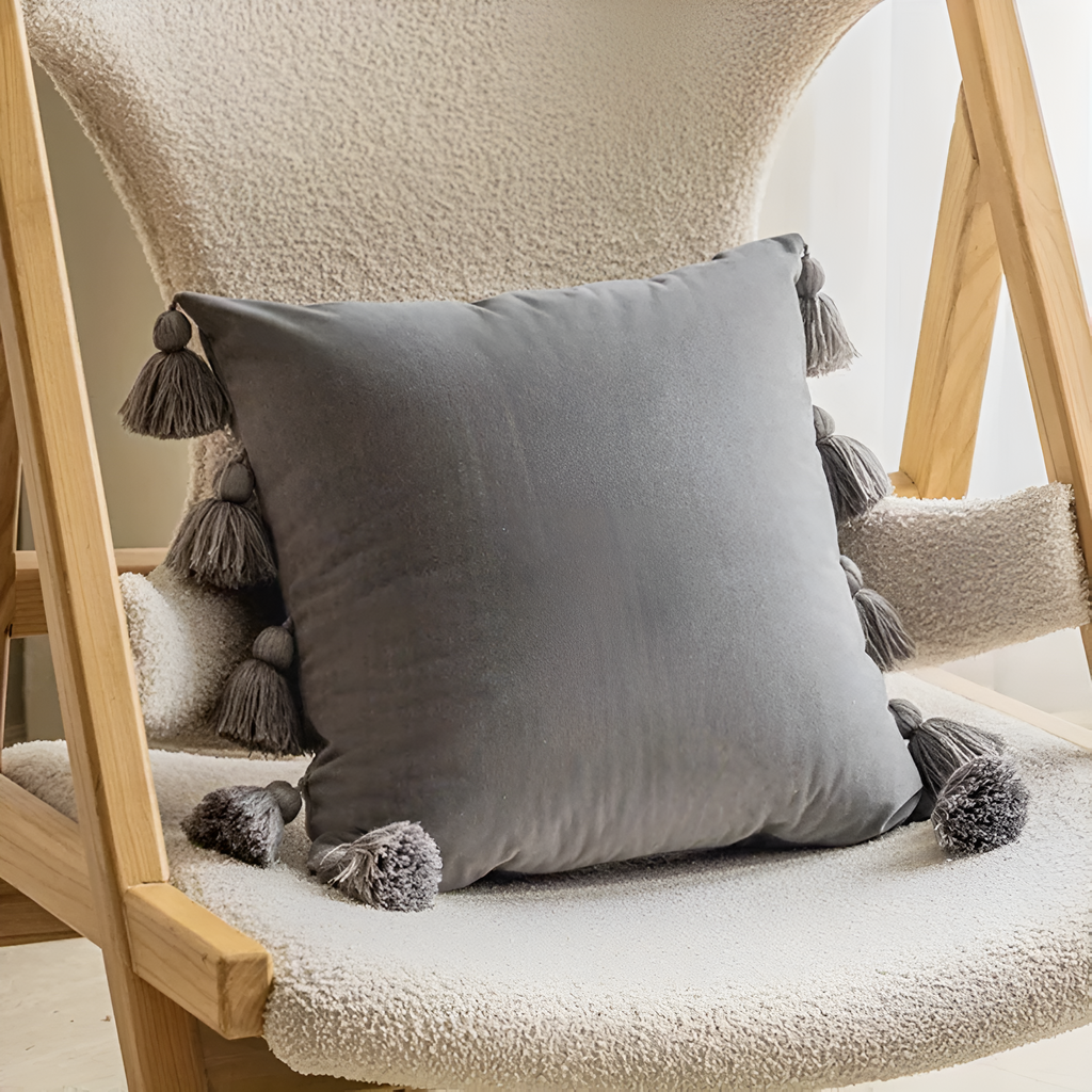 Velvet Tassel Cushion Cover – image 5