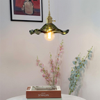 Glass Petal Pendant Light with Brass Fittings - view 6