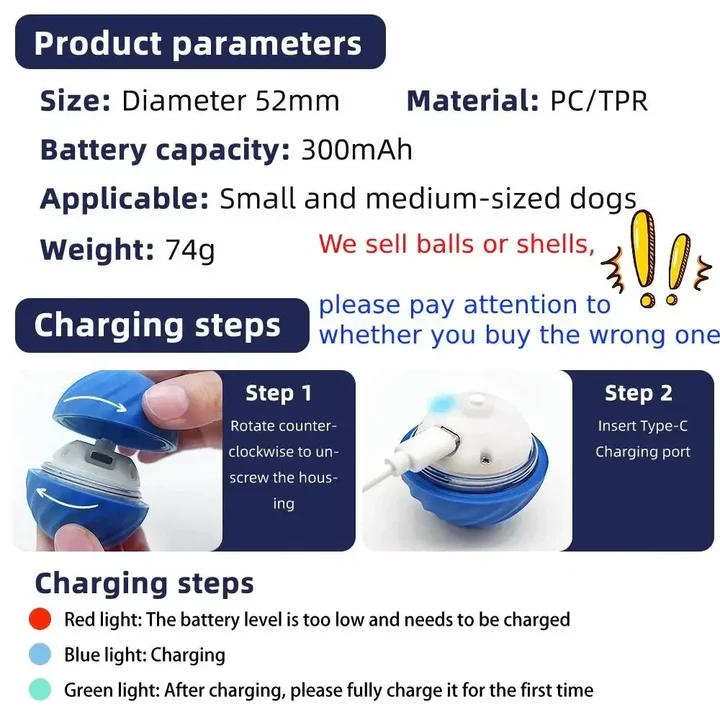 Interactive Rolling Dog Toy Ball — product view 5