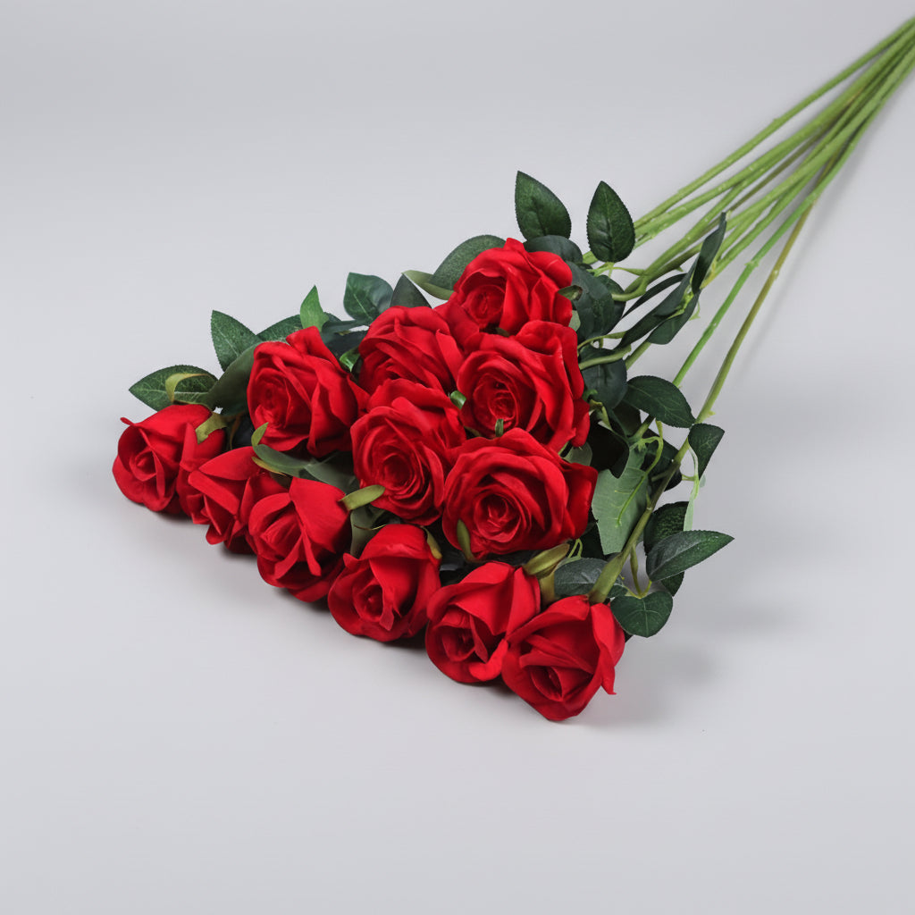 Artificial Rose Bouquet, Decorative Vase Flowers — product view 3