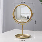 Metal Vanity Mirror with Jewellery Storage