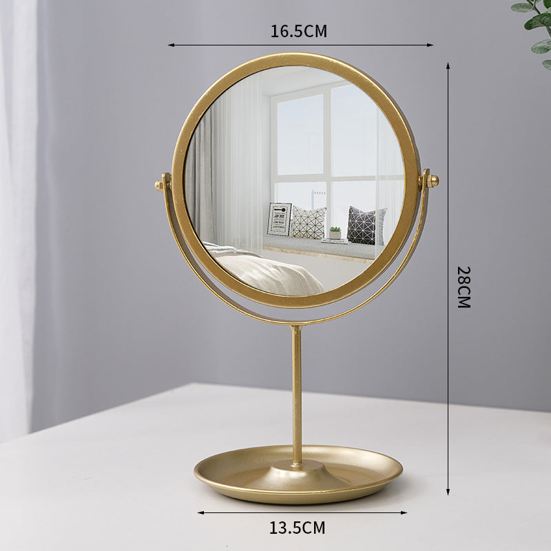 Metal Vanity Mirror with Jewellery Storage