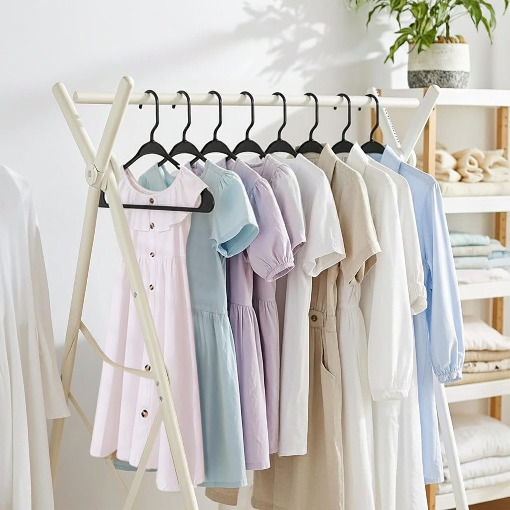 Clothes Hangers Plastic Set Heavy Duty Slim Closet Organiser