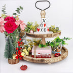 Wooden Valentine Book Stack, Decorative Tabletop Display — product view 3