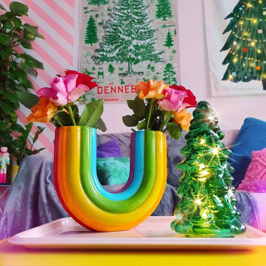 Rainbow Arch Resin Vase