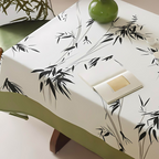 Bamboo Leaf Print Polyester Tablecloth – image 1