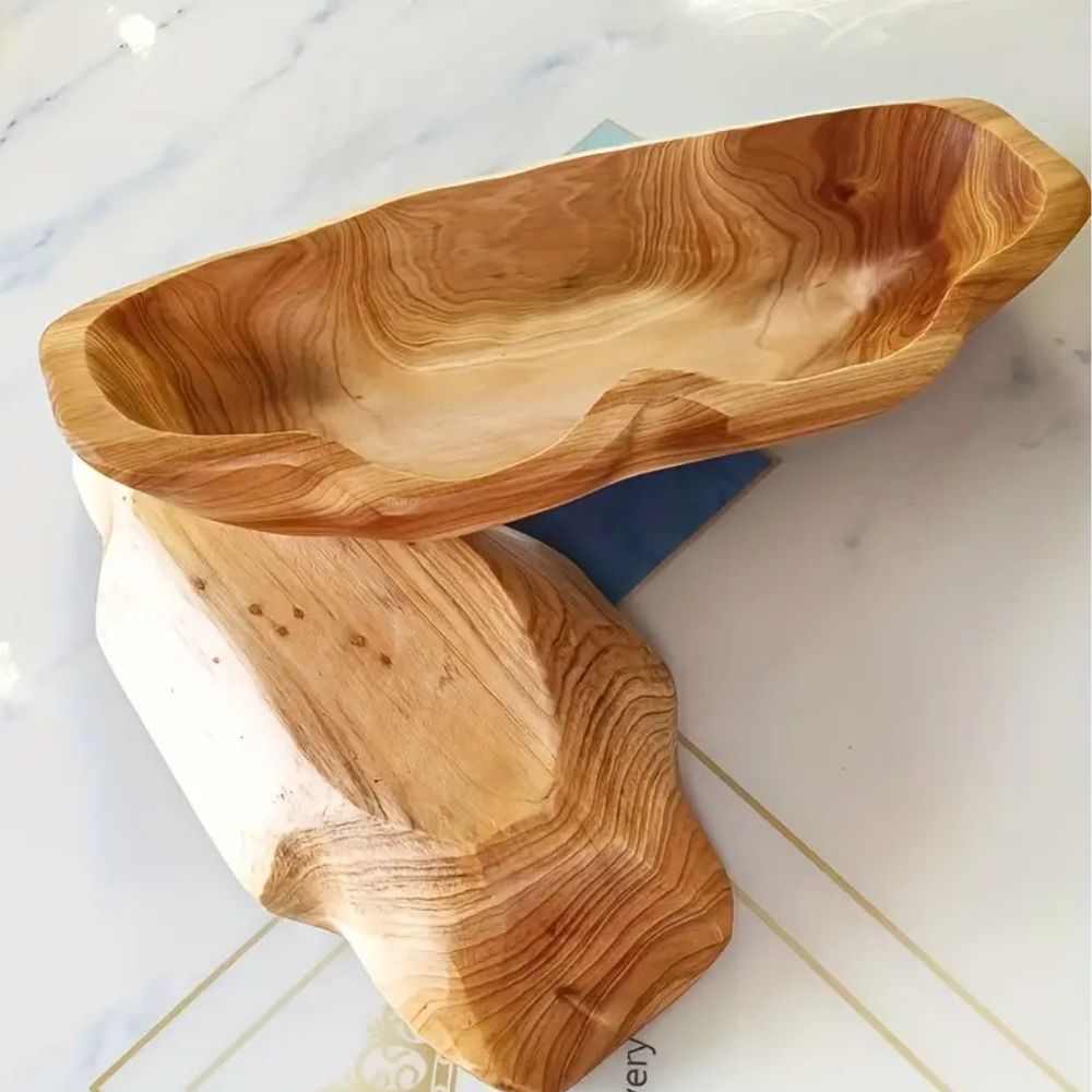 Carved Arc Wooden Decorative Tray – image 8