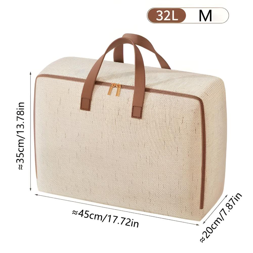 Linen Zip-Up Household Storage Bag – image 6