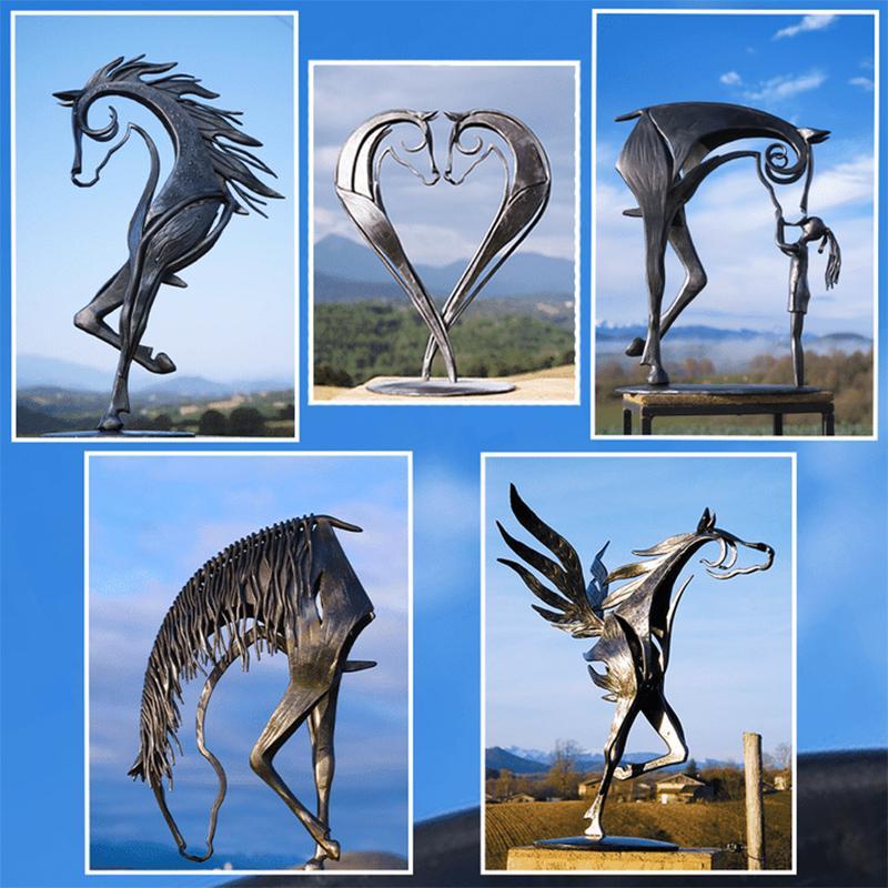 Decorative Metal Horse Sculpture