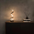 Spiral LED Table Lamp with Dimmable USB Lighting - view 1