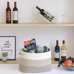 Rectangular Cotton Rope Storage Basket with Handles – image 8