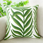 Green Botanical Leaf Cushion Cover – image 11