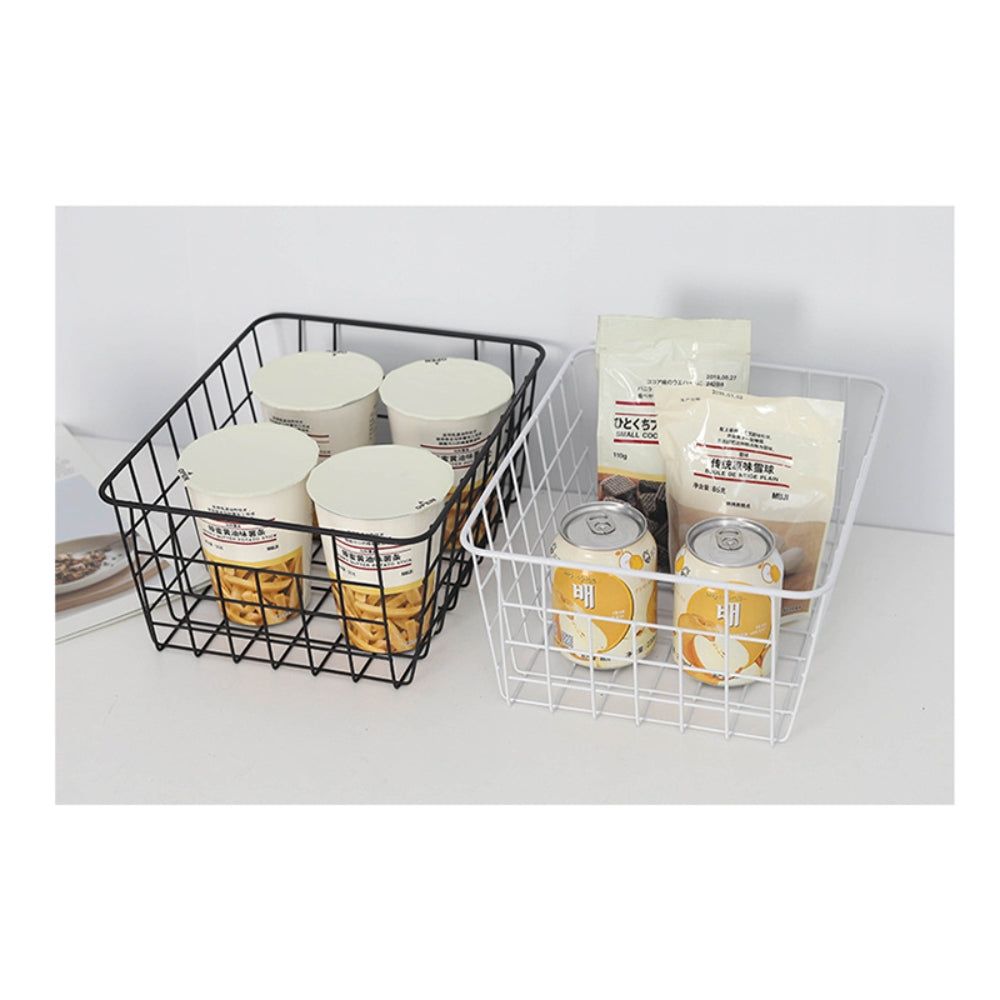 Iron Wire Storage Basket with Carry Handles – image 7