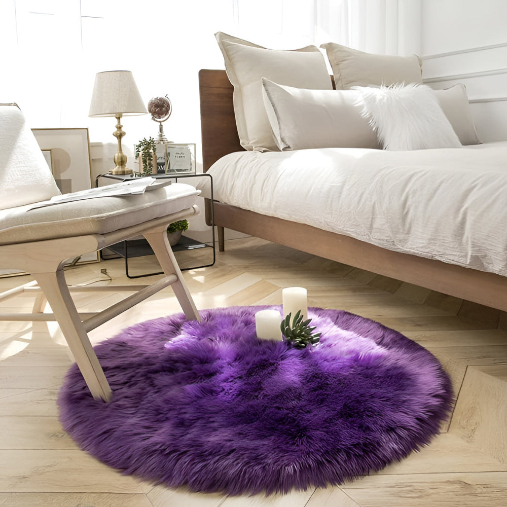 Round Velvet Pile Rug – image 5