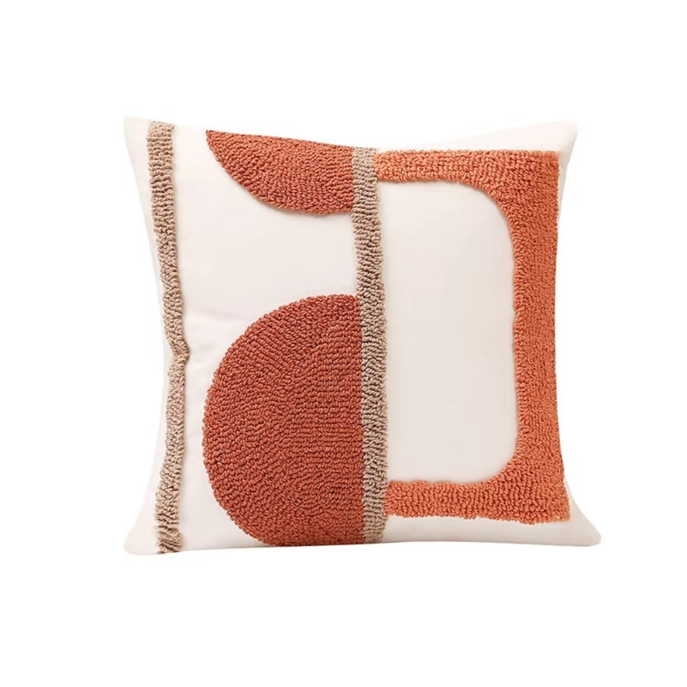 Geometric Embroidered Cotton Cushion Cover – image 2
