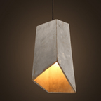 Asymmetric Concrete Pendant Light with Braided Cord - view 8