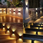 Solar Dual-Beam LED Wall Light for Gardens and Fences - view 6