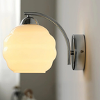 Ribbed Glass Globe Wall Sconce with Gold-Tone Fittings - view 20