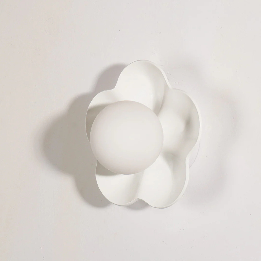 Flower Petal Wall Sconce, Danish Pastel Design - view 10