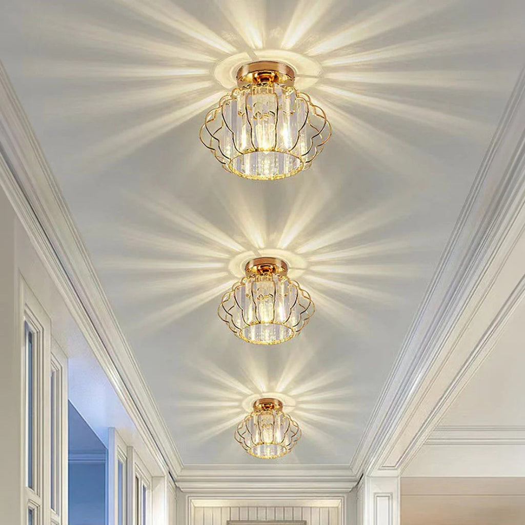 Prismatic Crystal Ceiling Light with Metal Fittings - view 14