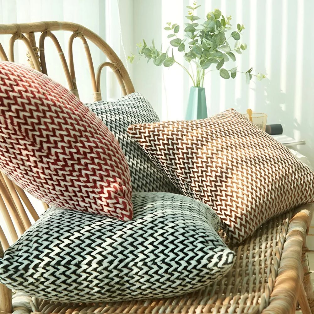 Woven Chevron Cushion Cover – image 1