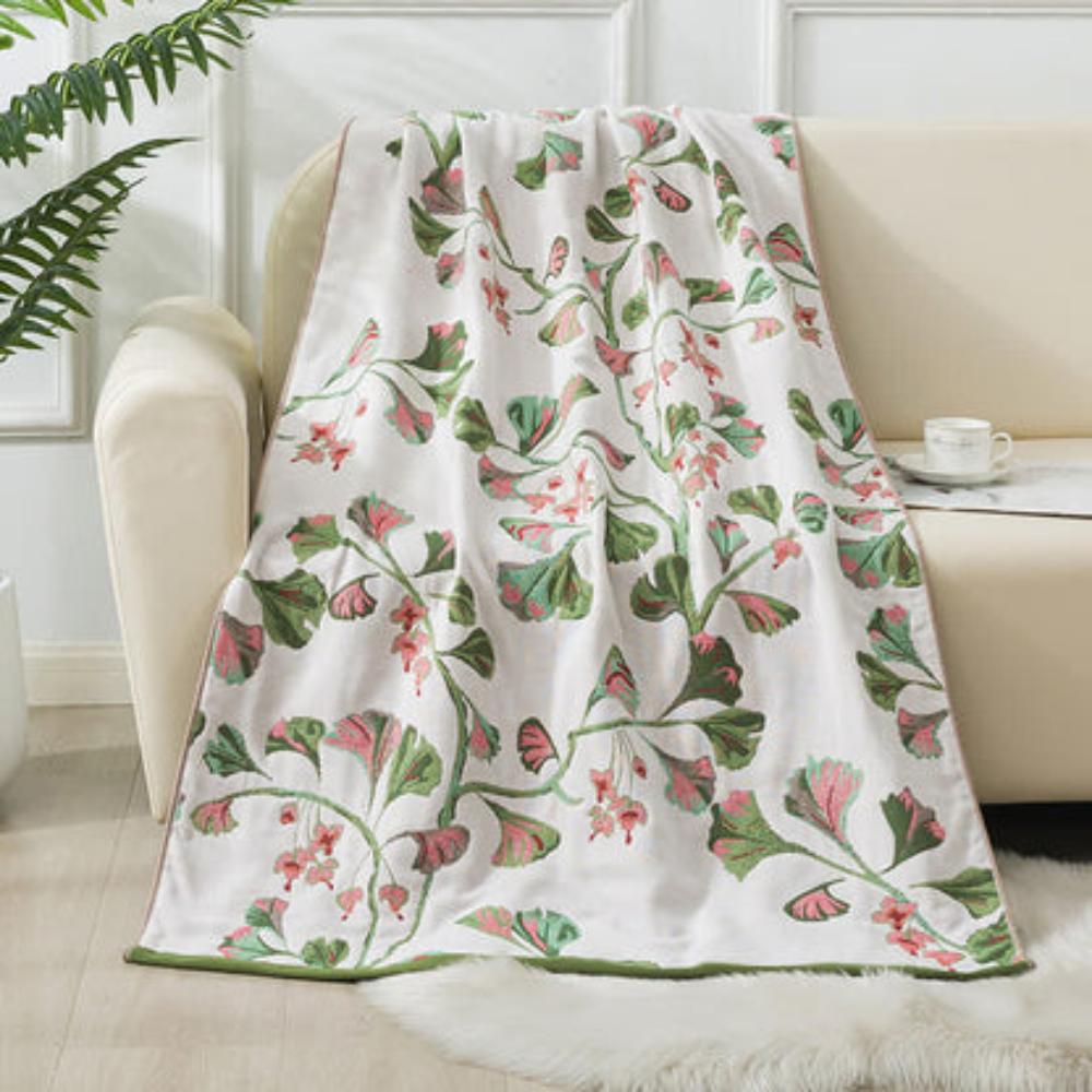 Ginkgo Leaf Cotton Gauze Towel 90 × 180 cm – image 3