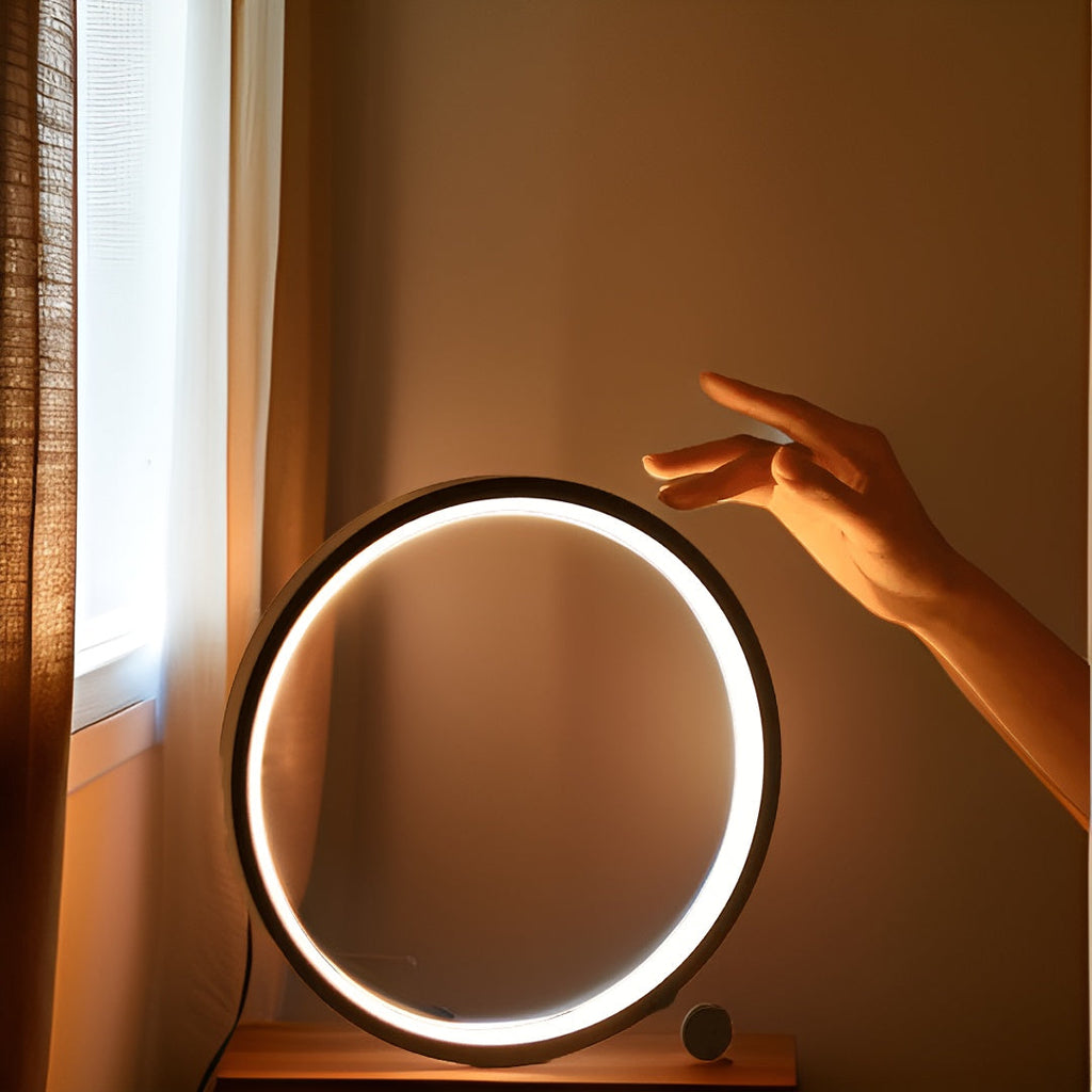 Round Dimmable USB LED Table Lamp, 25 cm