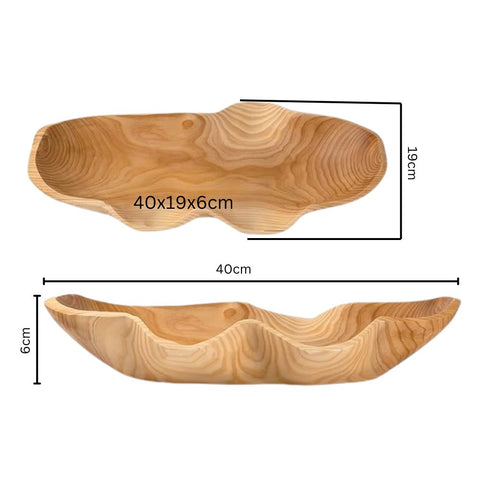 Carved Arc Wooden Decorative Tray – image 10