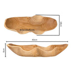 Carved Arc Wooden Decorative Tray – image 10