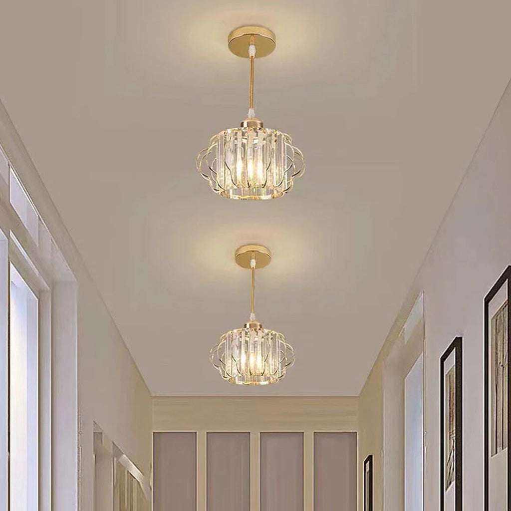 Prismatic Crystal Ceiling Light with Metal Fittings - view 10