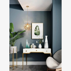 Floral Glass Pendant Light with Brass Fittings - view 22
