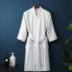 Waffle Bathrobe — White