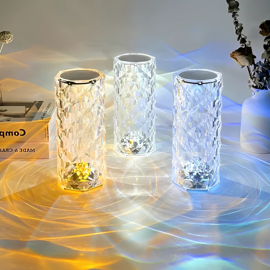 Crystal-Pattern USB-C Table Lamp with Remote, 16 Colours - view 4