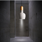 Concrete and Wood Pendant Light, Nordic Industrial Style - view 7