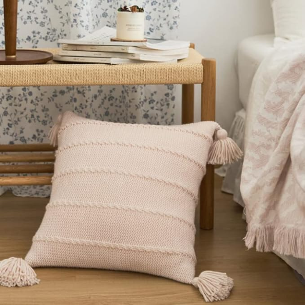 Knitted Tassel Acrylic Cushion Cover – image 10