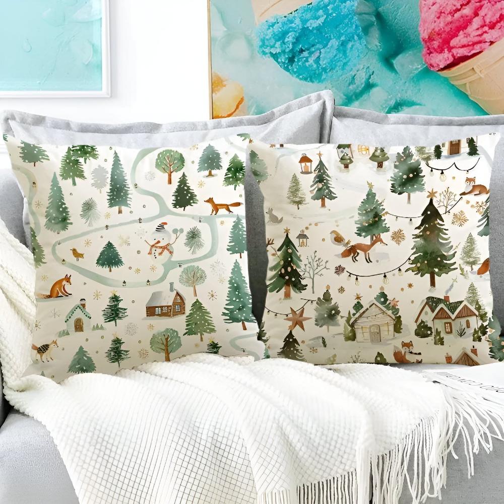 Winter Woodland Christmas Cushion Cover – image 3