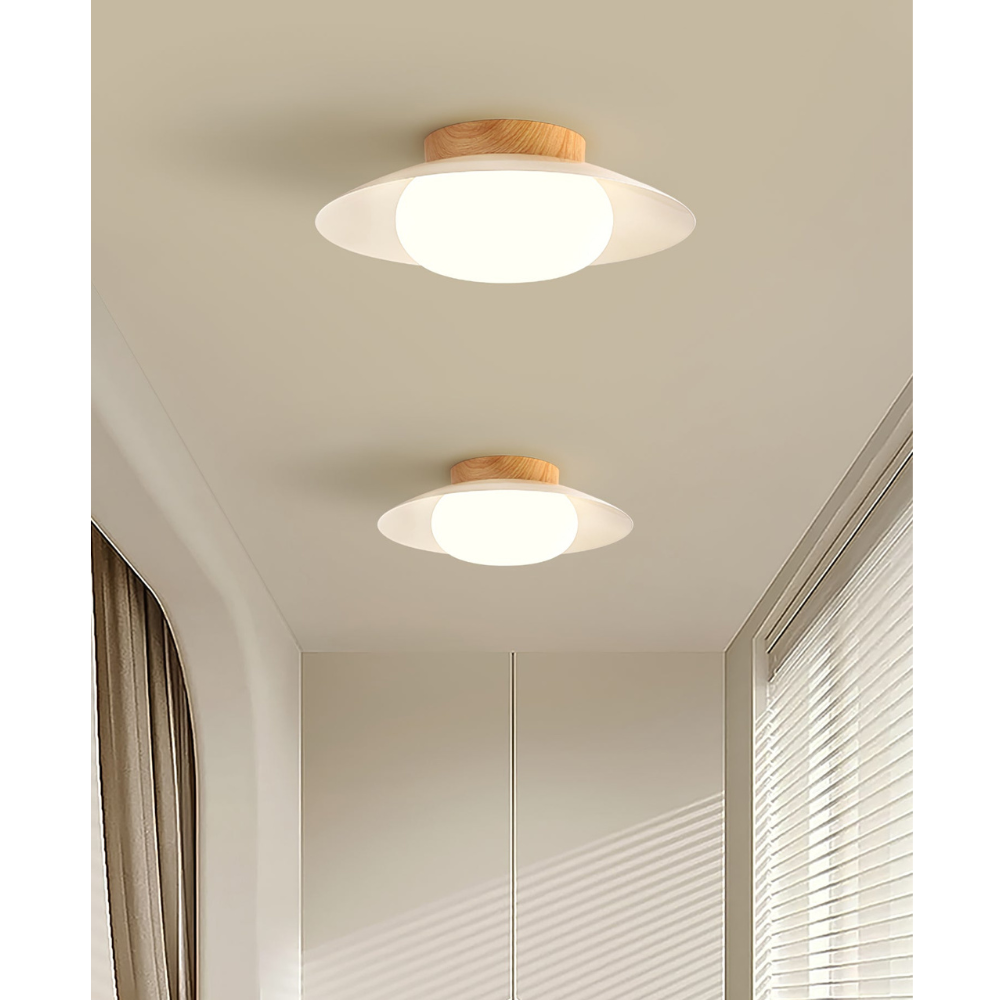 Cream Acrylic LED Flush Ceiling Light, 35 cm - view 15