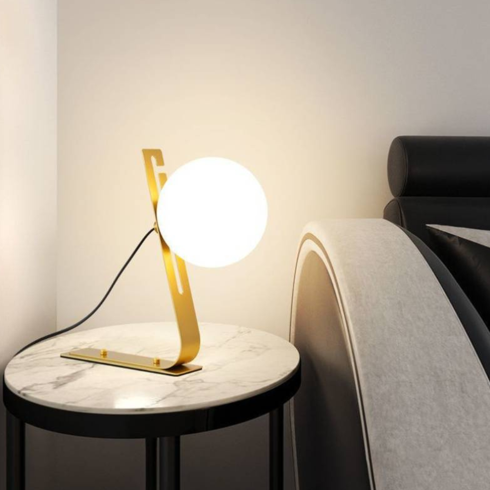 Adjustable Glass Globe Table Lamp, UK Plug - view 6