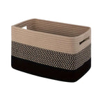 Rectangular Cotton Rope Storage Basket with Handles – image 2