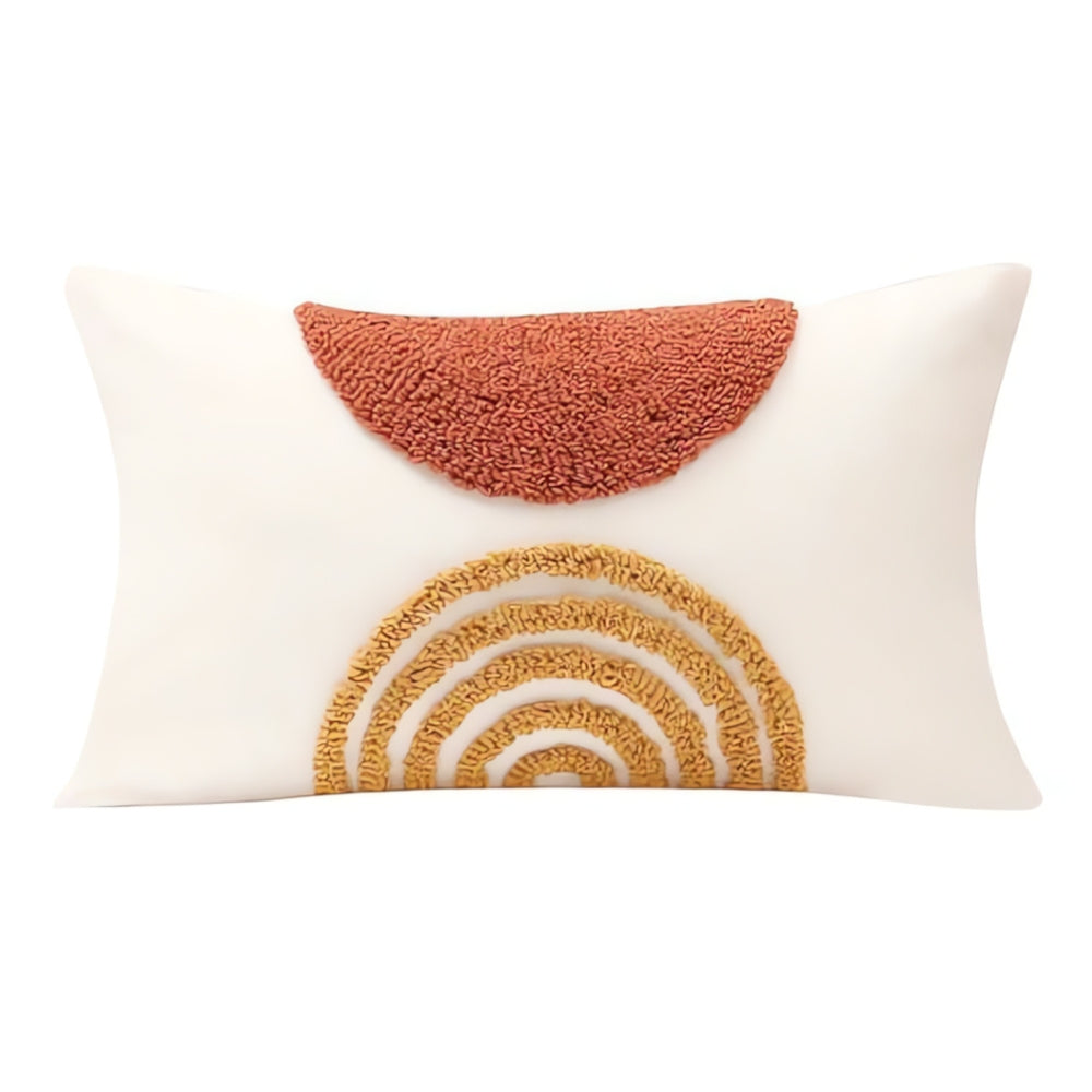 Geometric Embroidered Cotton Cushion Cover – image 4