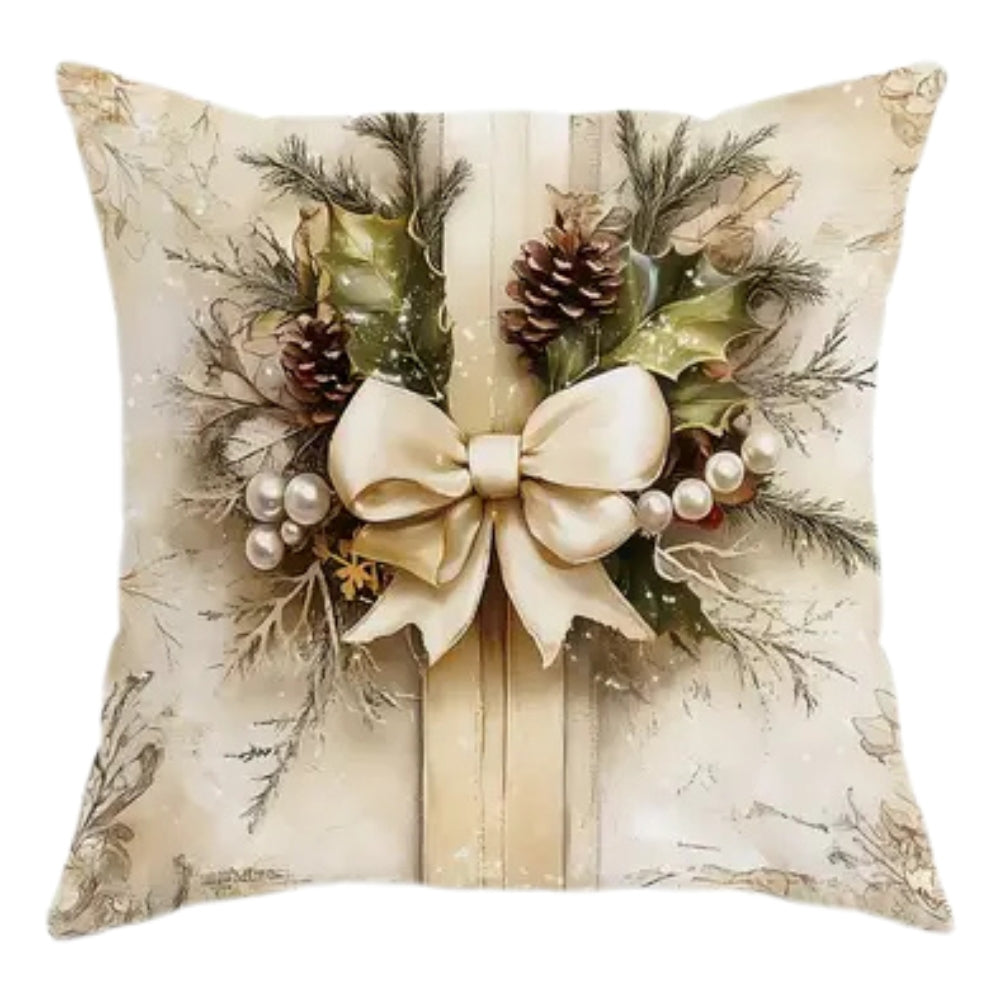 Vintage Christmas Velvet Cushion Cover – image 4