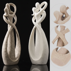 Abstract Couple Resin Figurine, Modern Tabletop Sculpture — product view 6