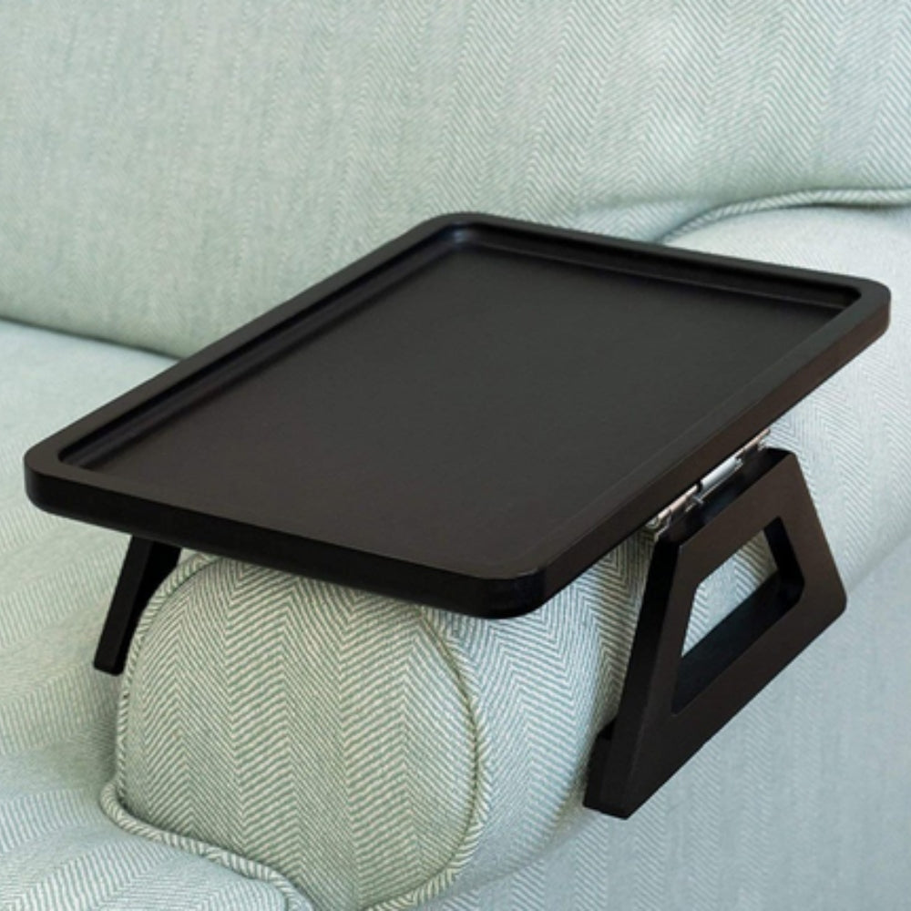 Bamboo Sofa Arm Tray, Adjustable Clip-On Table - product view 1