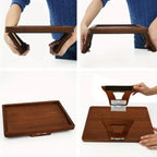 Bamboo Sofa Arm Tray, Adjustable Clip-On Table - product view 8