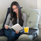 Bamboo Sofa Arm Tray, Adjustable Clip-On Table - product view 7