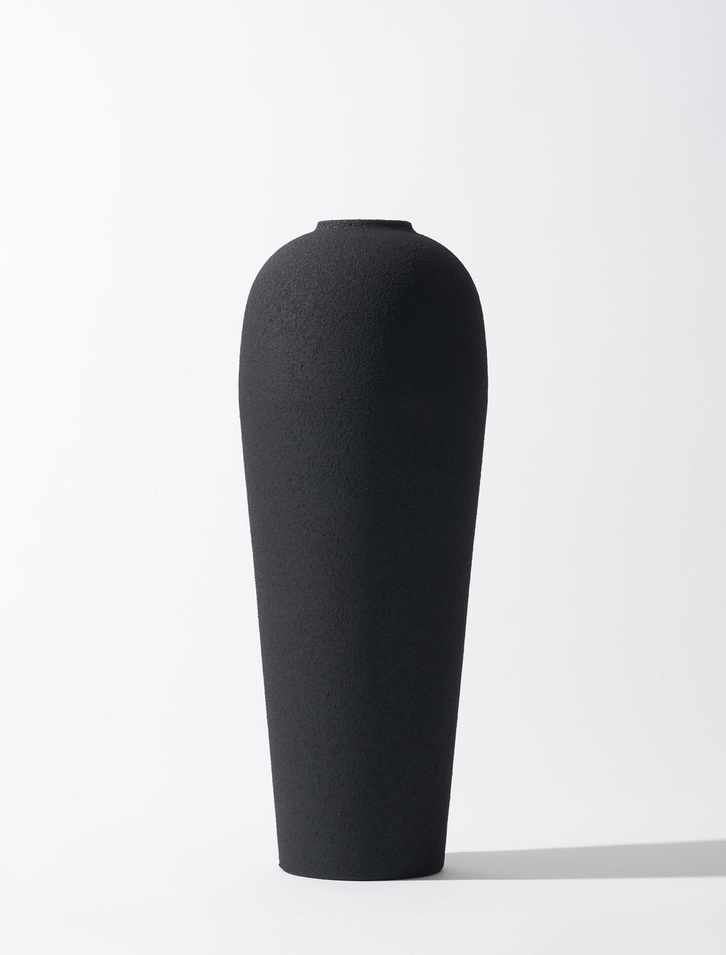 Textured Black Porcelain Bud Vase
