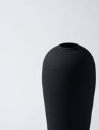Textured Black Porcelain Bud Vase