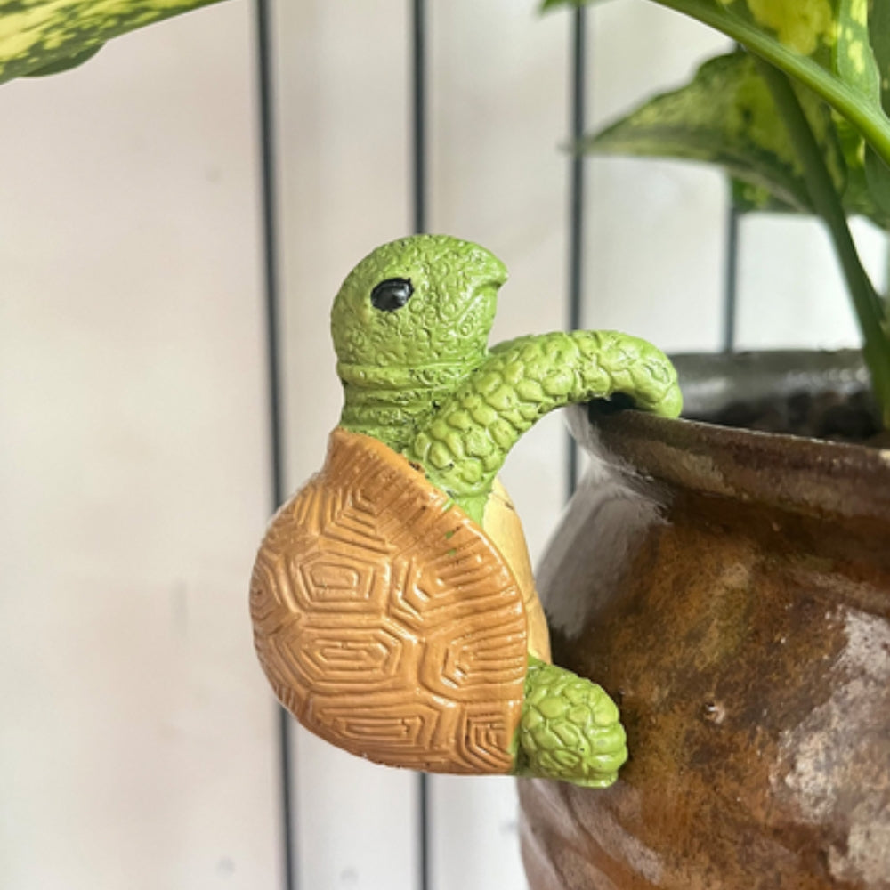 Hanging Resin Turtle Plant Pot Ornament – image 2