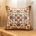 Vintage Floral Embroidered Cushion Cover - product view 2